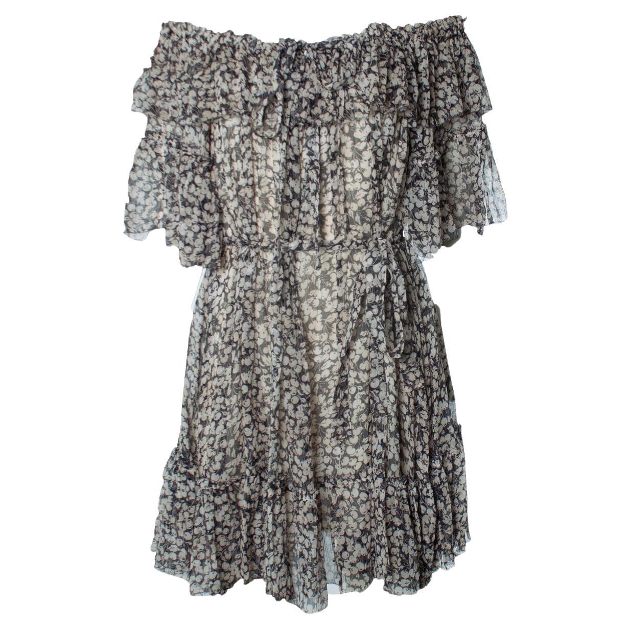 Zimmermann, Prima Cherry vestido con volantes sin hombros en venta