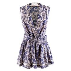 Zimmermann Lila Paisley Haze Tennis-Kleid - Größe M