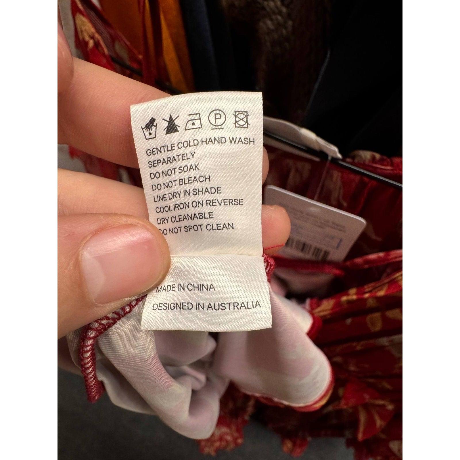 Zimmermann Robe longue à fleurs rouges - Taille L Pour femmes en vente