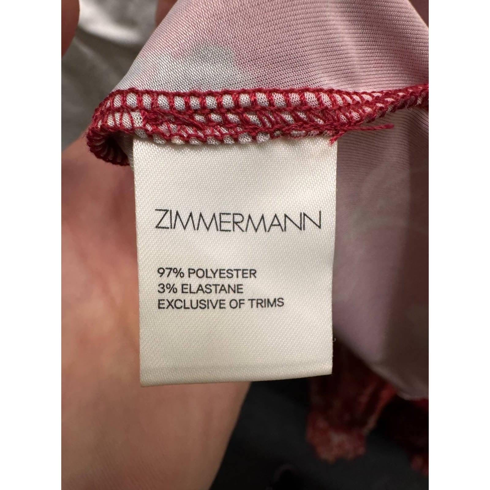 Zimmermann Robe longue à fleurs rouges - Taille L en vente 1