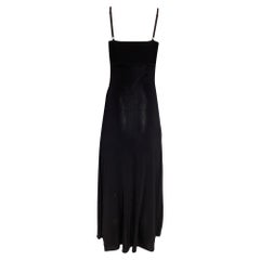 Robe longue à col carré et motif côtelé Zimmermann, en viscose noire