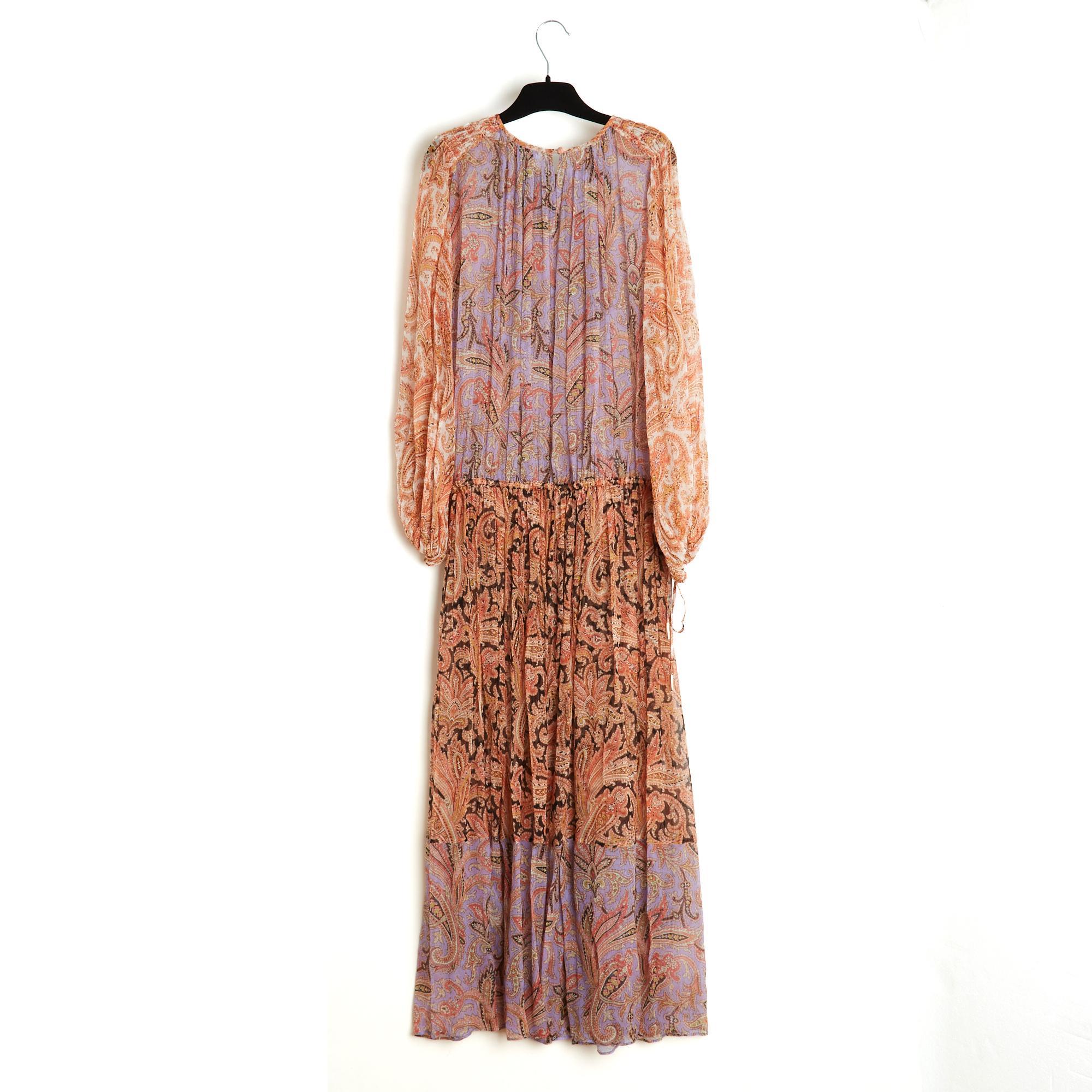 Zimmermann Robe Longue T1 FR38 Boteh Silk Muslin Maxi Dress UK10 US8 Pristine en vente 1