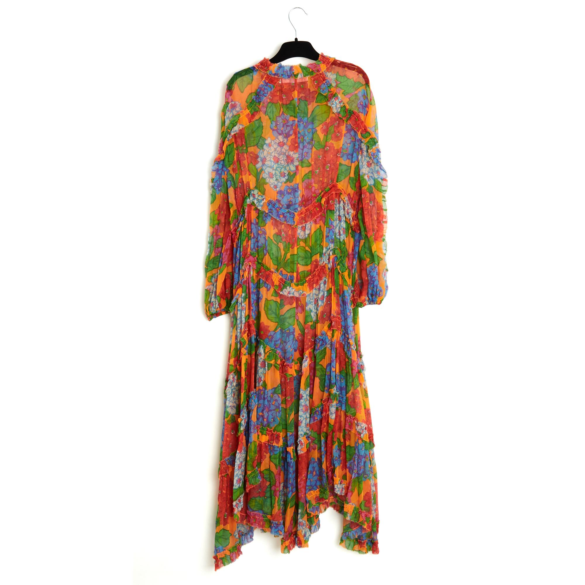 Zimmermann Robe T2 FR40 Robe longue en mousseline de soie à fleurs GB12 US10 Pristine en vente 2
