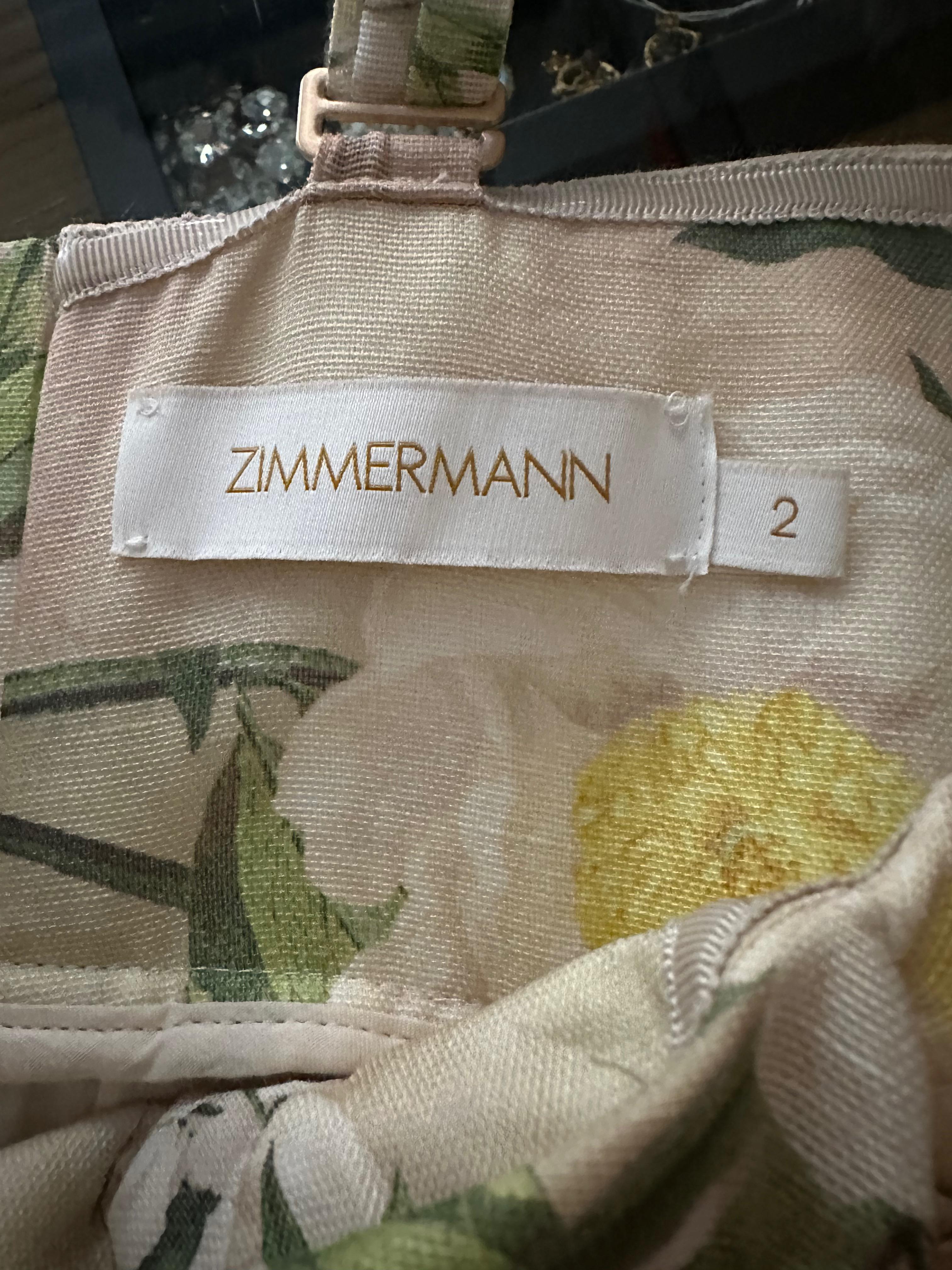 Mini abito svasato con increspatura di Zimmermann in vendita 1