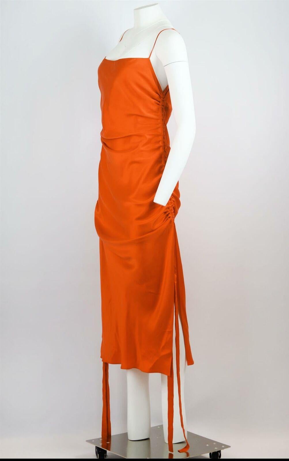 Zimmermann Midikleid aus geraffter Seide und Satin (Rot)