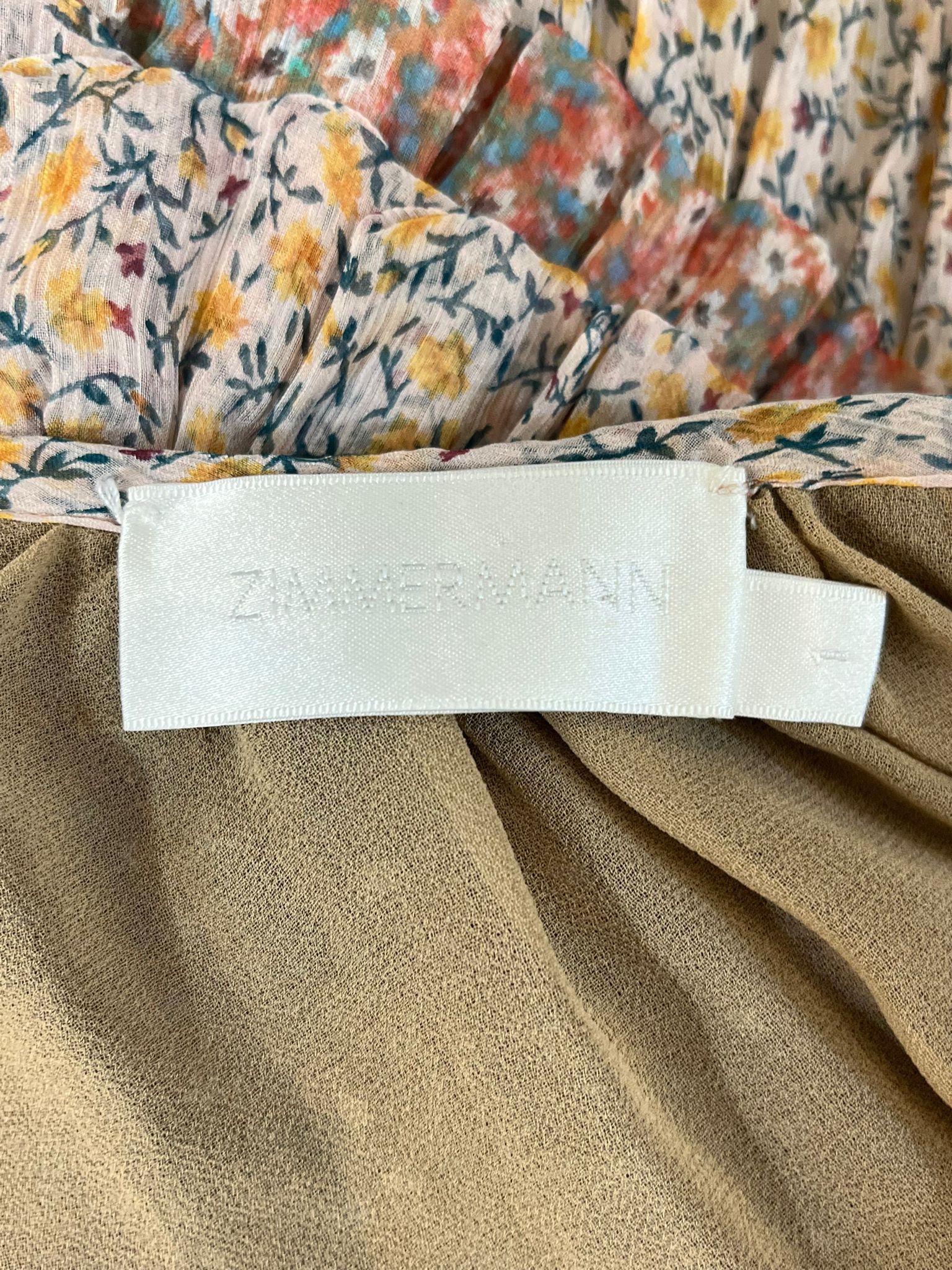 Zimmermann Ruffle Mini Silk Dress For Sale 1