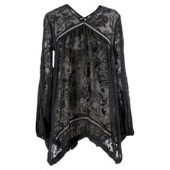 Zimmermann Sheer Black Lace Top