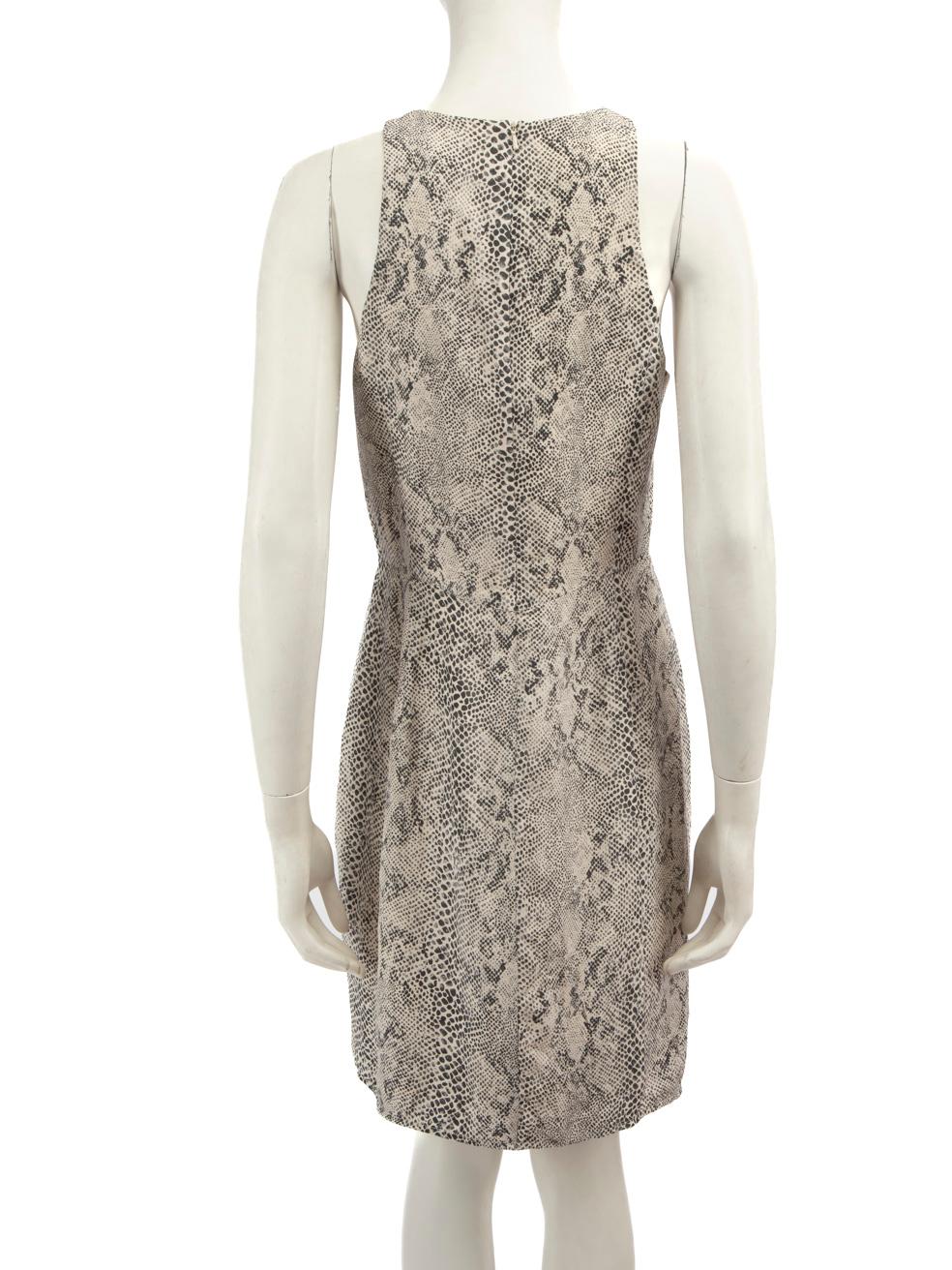 Gray Zimmermann Silk Animal Print Knot Detail Dress Size L