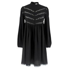 Zimmermann silk black high neck mini dress