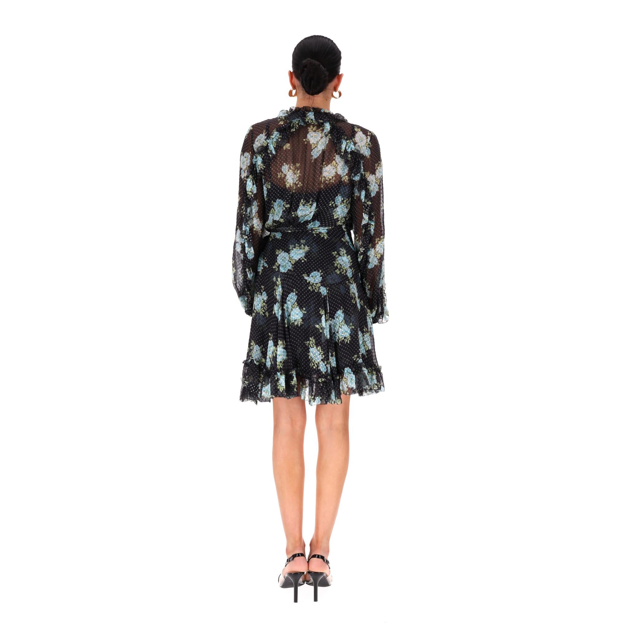 Zimmermann Wickelkleid aus Seidenmischung mit Rüschen im Zustand „Hervorragend“ im Angebot in London, GB