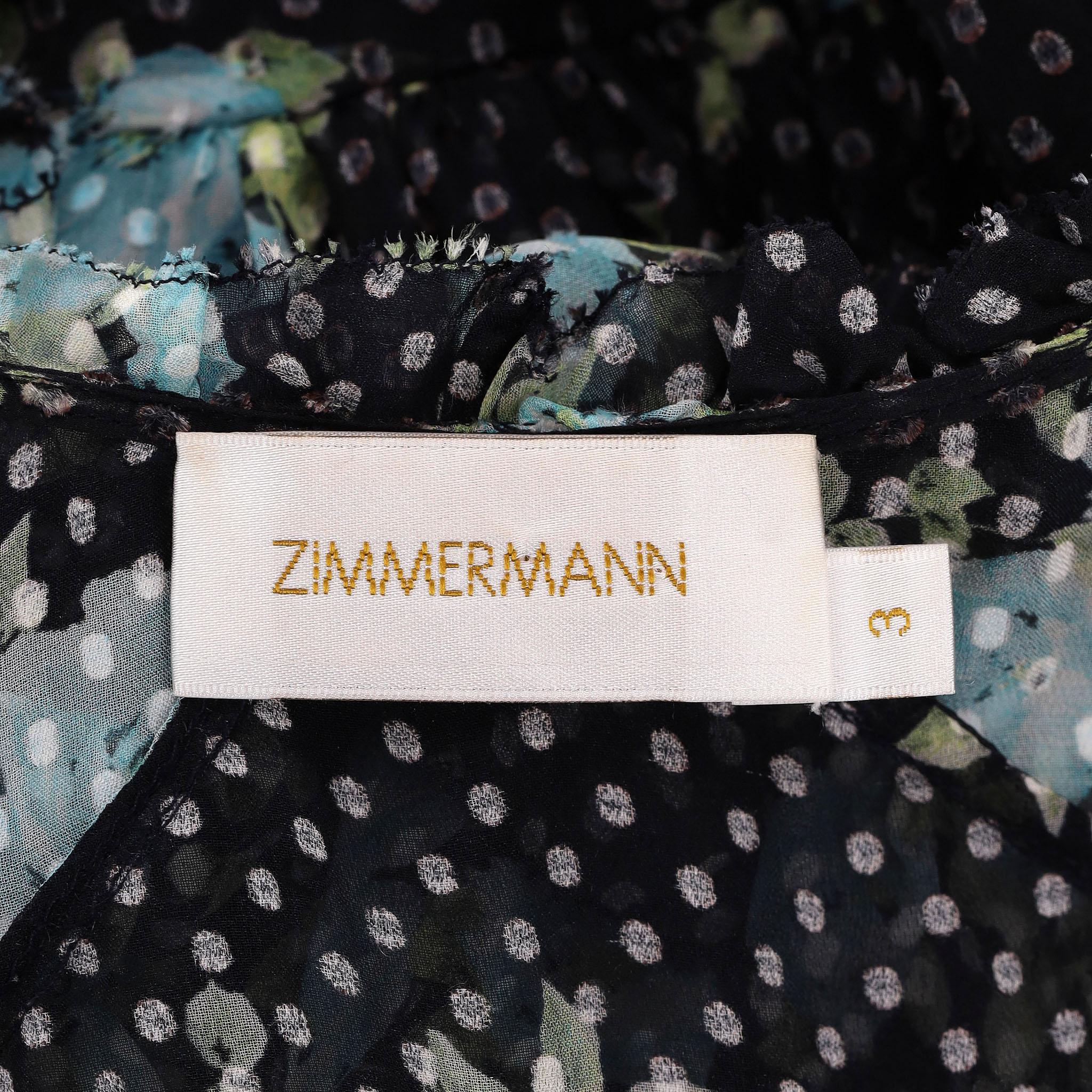 Zimmermann Wickelkleid aus Seidenmischung mit Rüschen Damen im Angebot