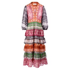 Zimmermann Silk & Cotton Tiered Dress