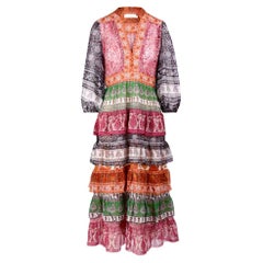 Zimmermann Seiden- & Baumwoll-Tiered Dress