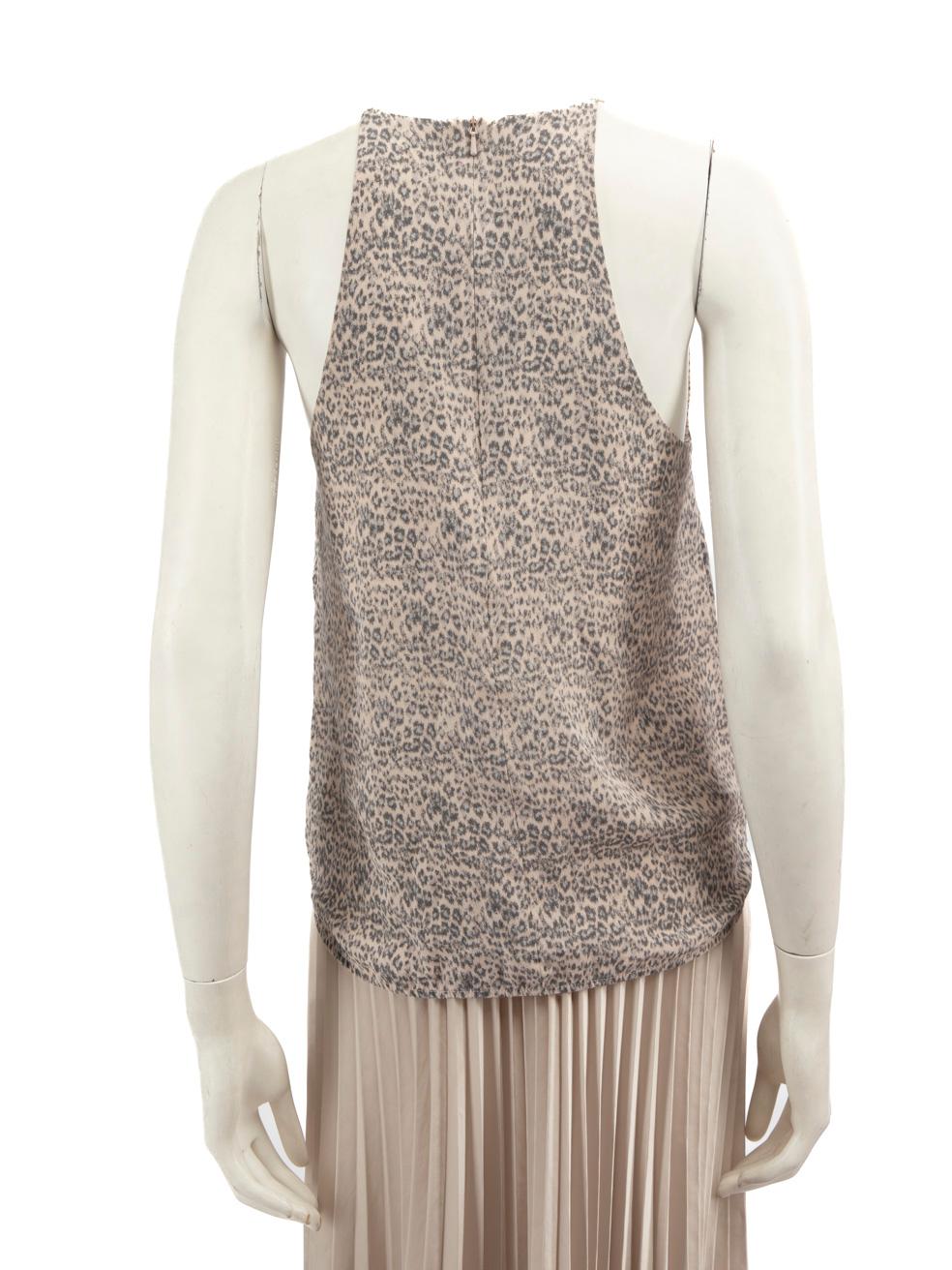 Grigio Zimmermann Canotta in seta con stampa leopardo taglia M. in vendita