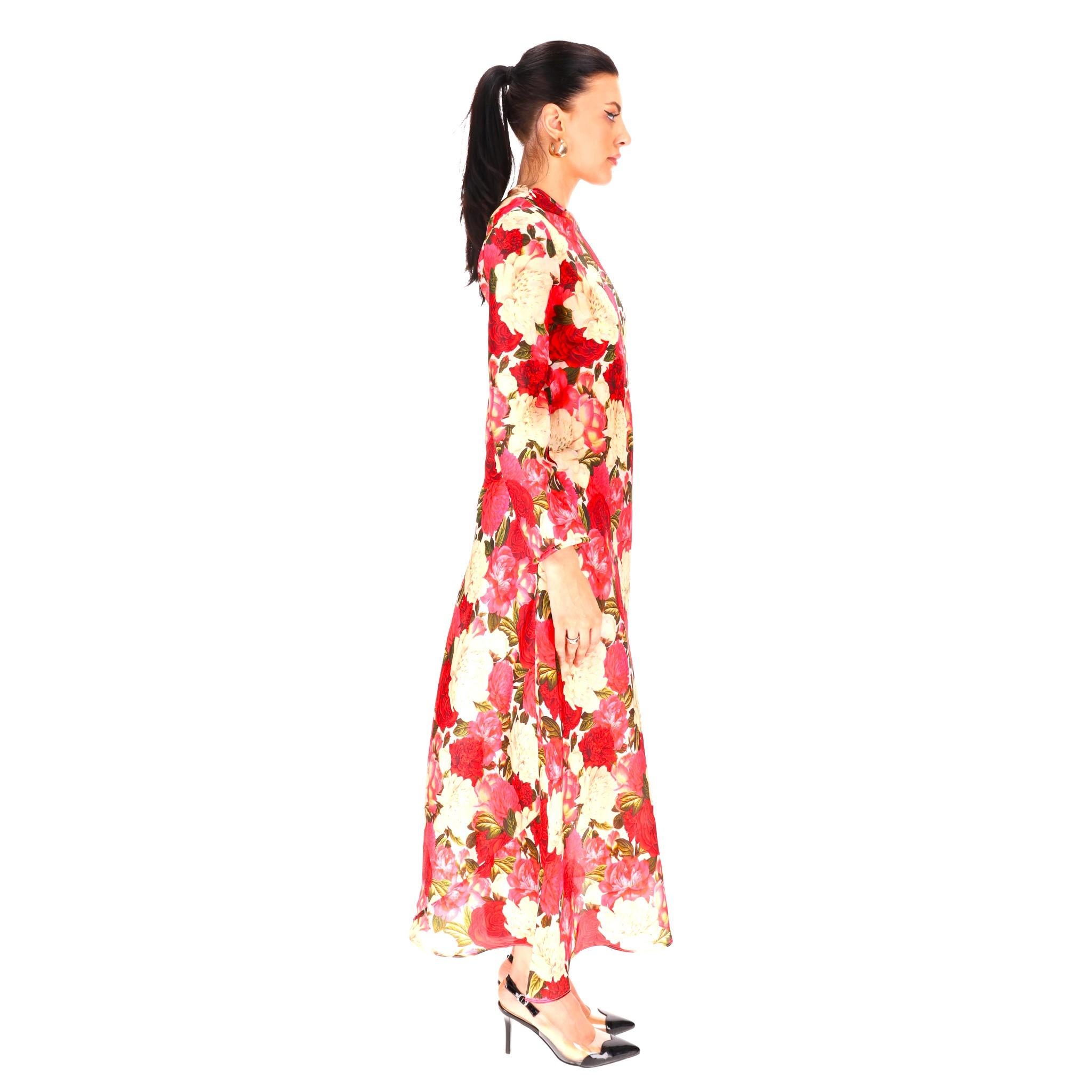 Rosa Maxi abito Zimmermann in seta Wonderlust in vendita