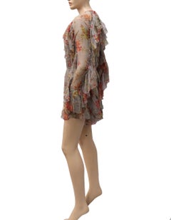 Zimmermann Size 1 Mercer Floating Silk Romper.
