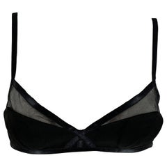 ZIMMERMANN Size 4 Black Viscose Blend Mixed Fabrics Bralette Dress Top