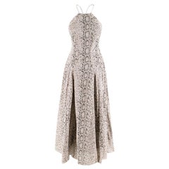 Zimmermann Snake Print Halterneck Dress XS