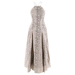 Zimmermann Snake Print Halterneck Dress XS