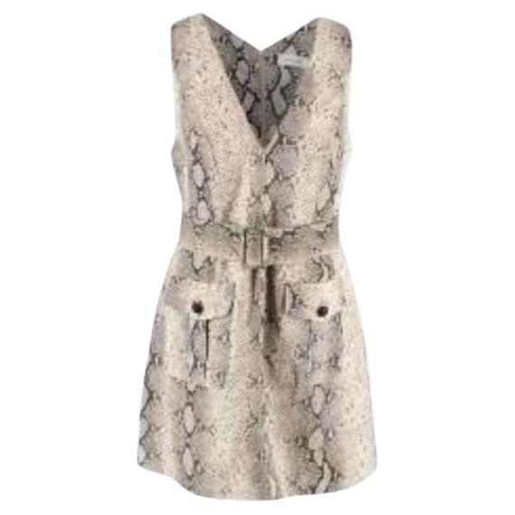 Zimmermann Snake Print Linen Skater Dress For Sale