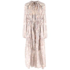 Zimmermann Stranded Glarland crinkle silk-chiffon dress US 4