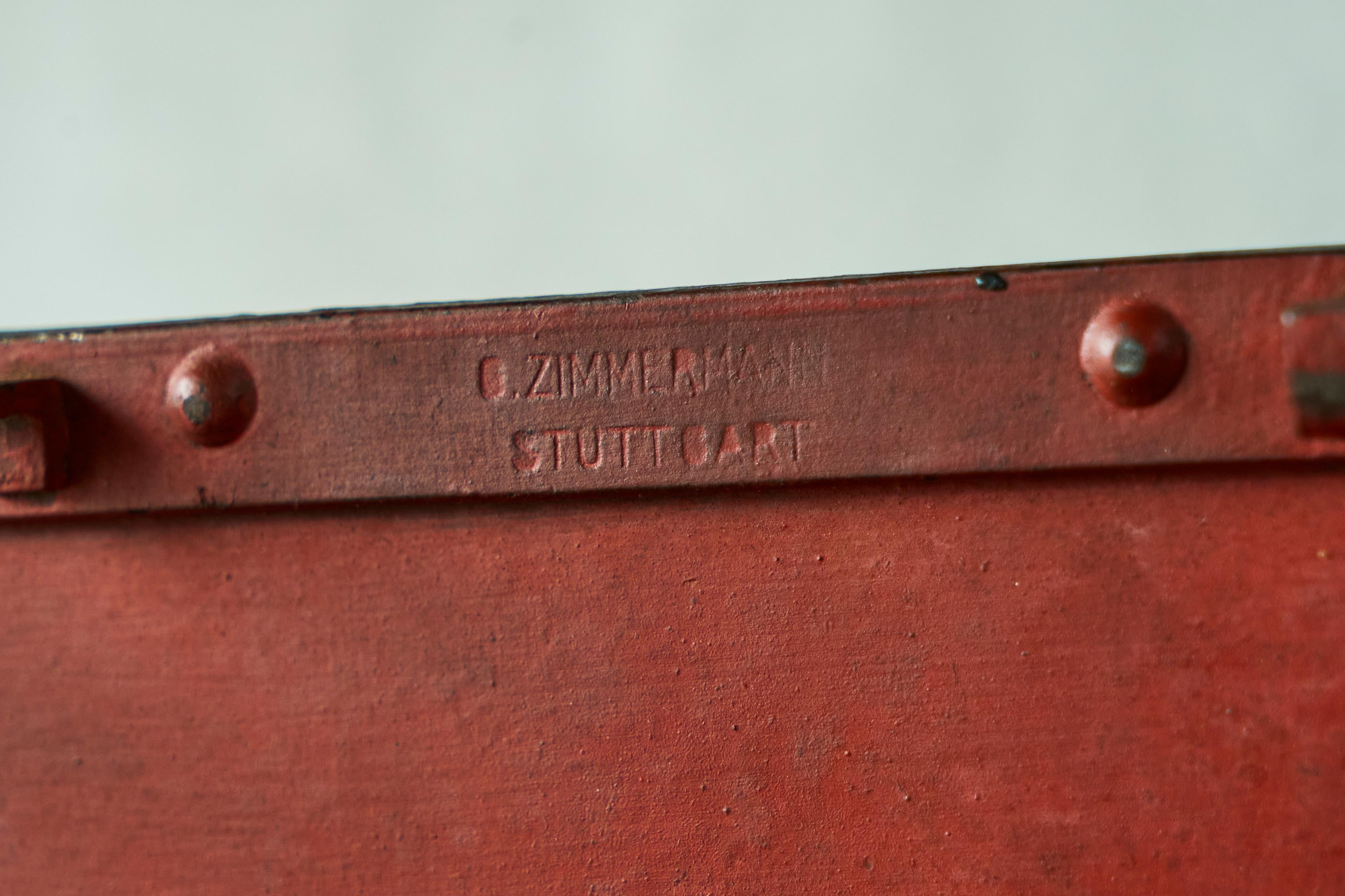 Zimmermann Stuttgart Iron Box in Patinated Metal 1930s For Sale 5