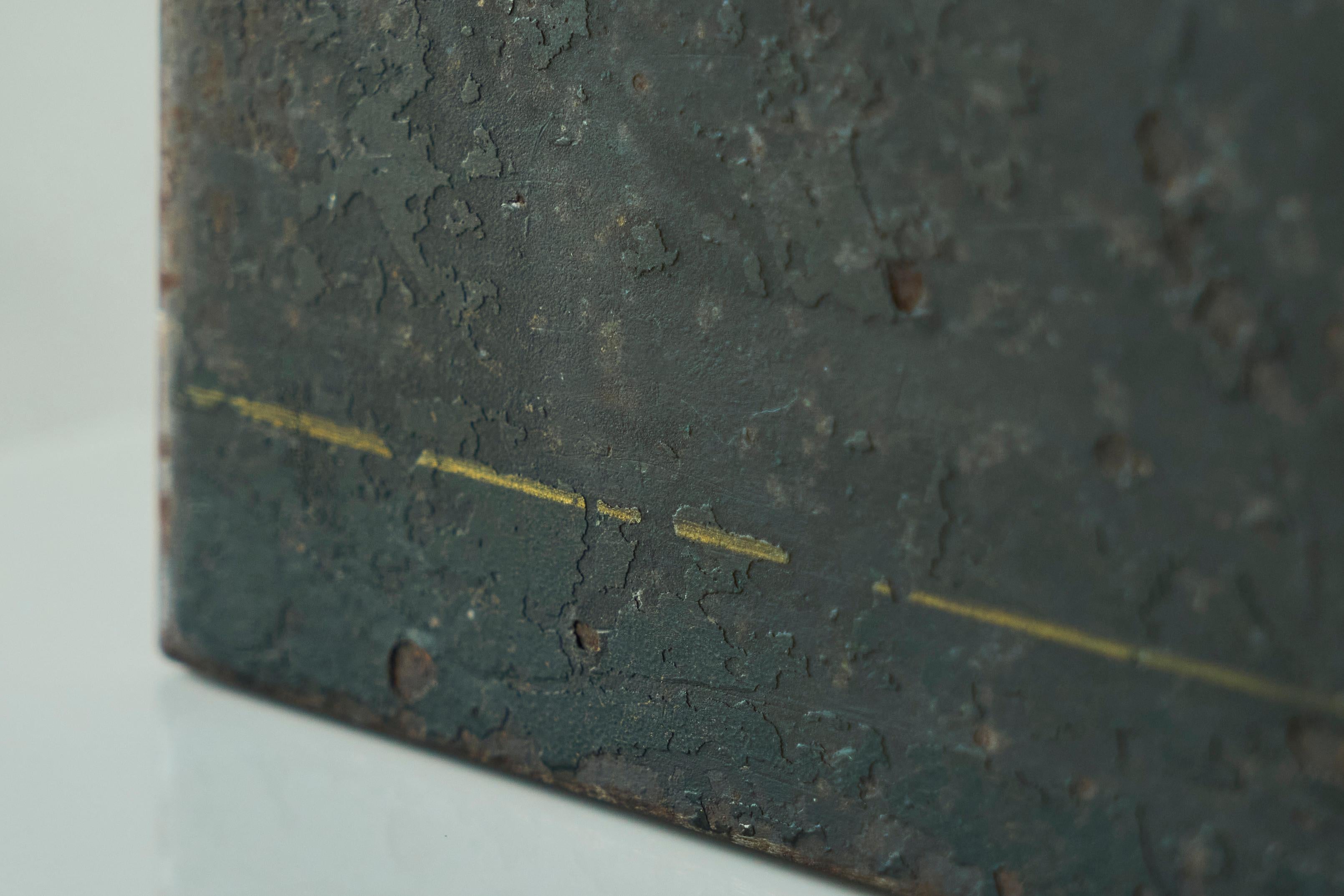 Zimmermann Stuttgart Iron Box in Patinated Metal 1930s For Sale 1