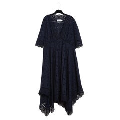 Zimmermann T3 Robe Dentelle Marine FR42 Broderie Anglaise Navy Dress UK14 US12