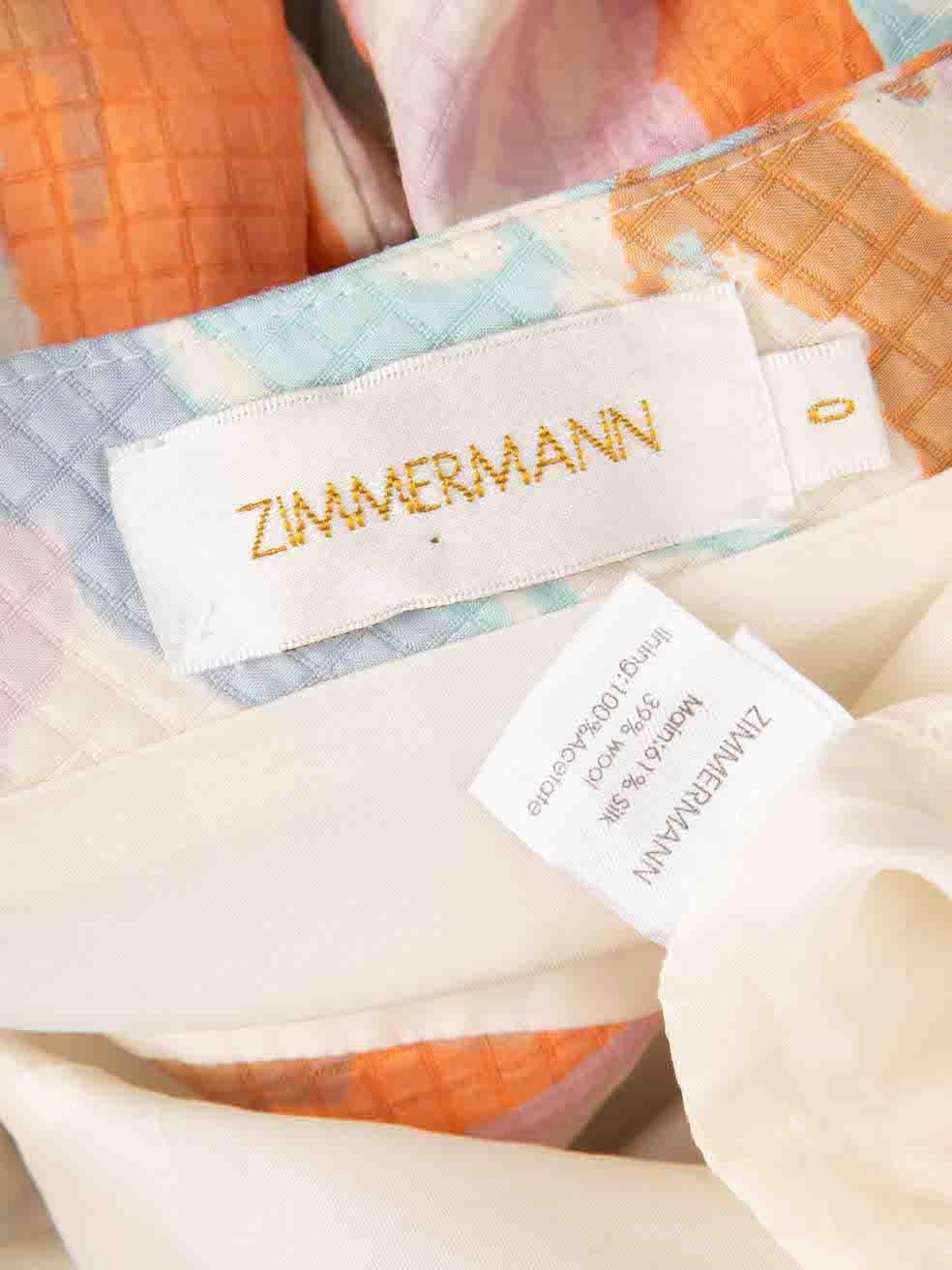 Zimmermann Tie-Dye Silk One Shoulder Mini Dress Size S For Sale 2