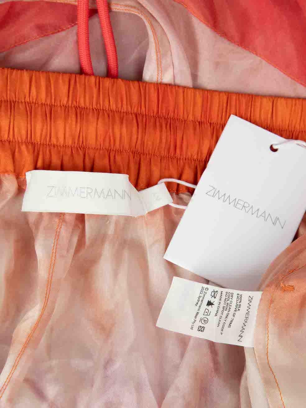 Zimmermann Tie-Dye Silk Shorts Size L For Sale 1