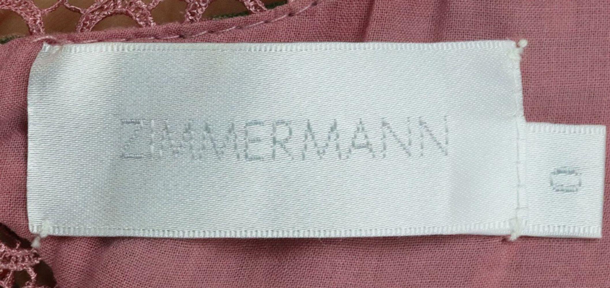 Beige Zimmermann Tropicale Open Back Floral Printed Linen Blend Mini Dress
