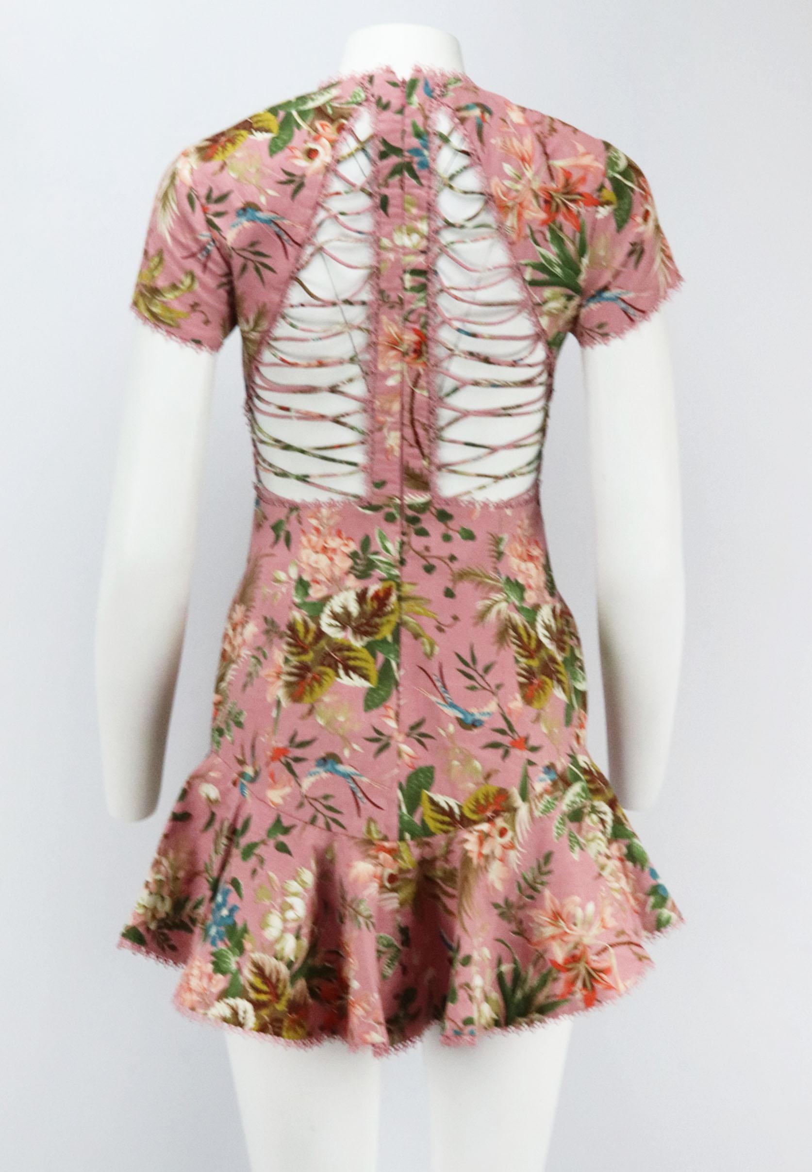 floral linen blend dress