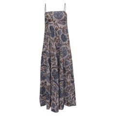 Zimmermann Vitali Floral-Print Midi Dress in Multicolor Linen