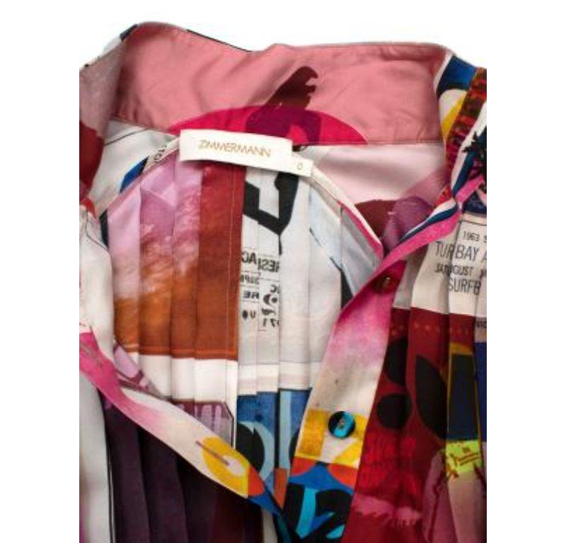 Women's Zimmermann Wavelength Pleated Silk Dress For Sale