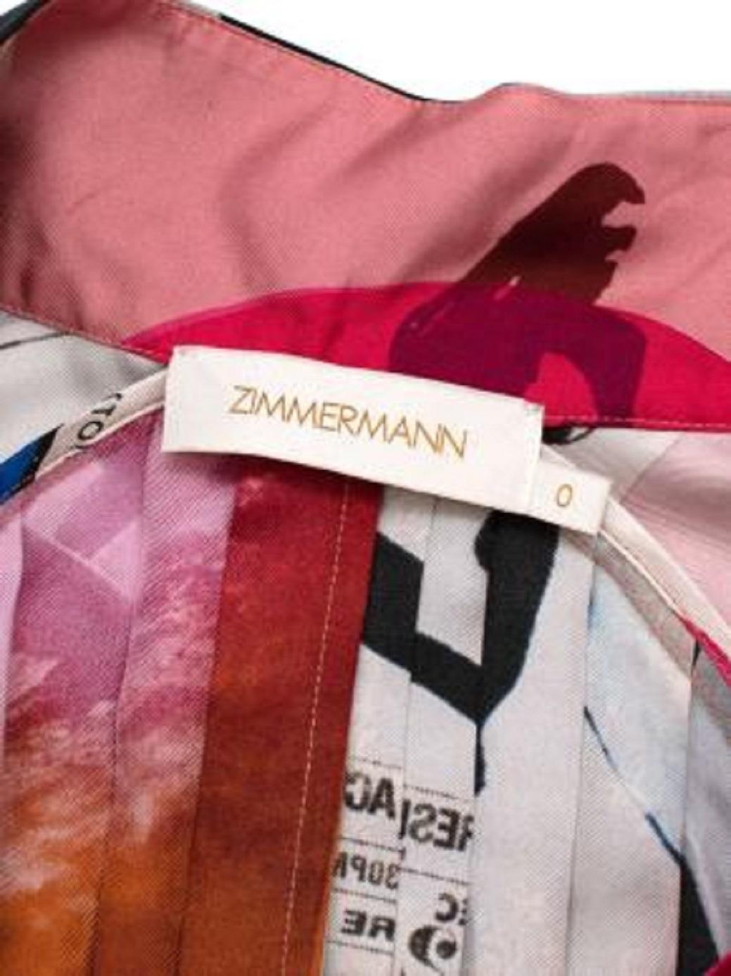 Zimmermann Wavelength Pleated Silk Dress For Sale 5