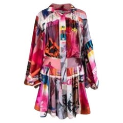 Zimmermann Wavelength Pleated Silk Dress