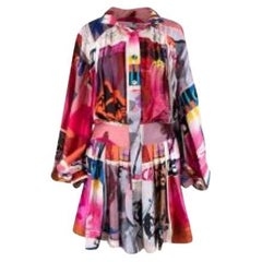 Zimmermann Wavelength Pleated Silk Dress