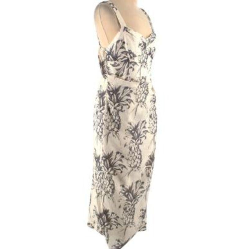 Zimmermann Wayfarer Pineapple Print Linen Dress For Sale at 1stDibs