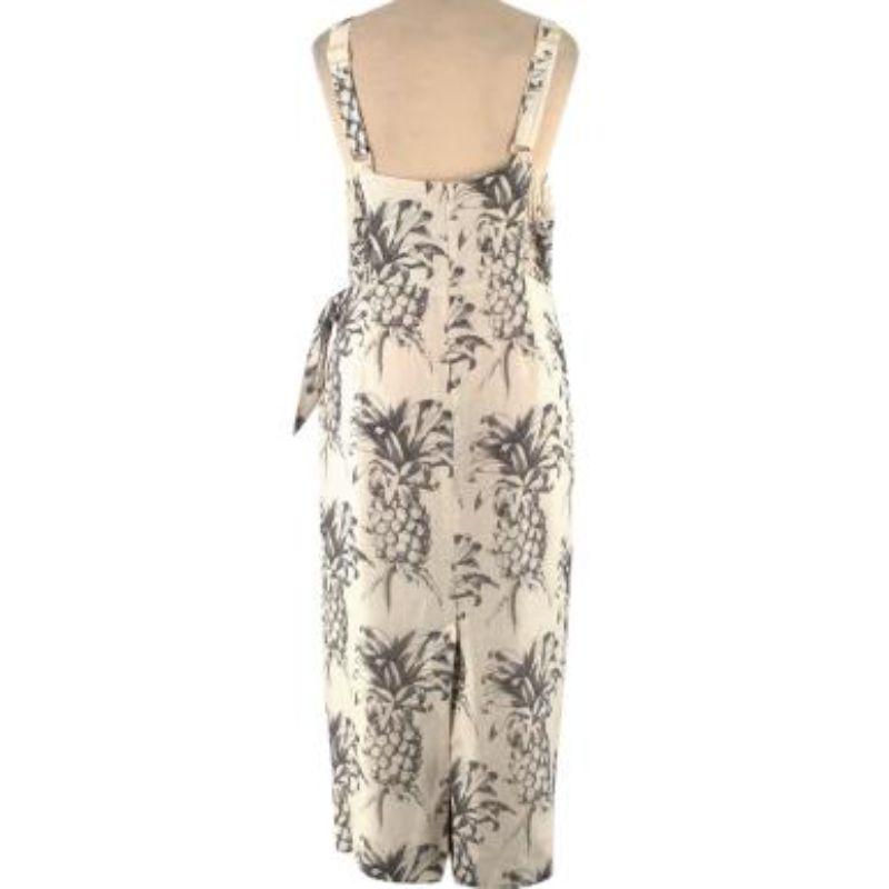 Zimmermann Wayfarer Pineapple Print Linen Dress In Good Condition For Sale In London, GB