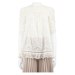 Zimmermann White Broderie Anglaise Scalloped Top Size M