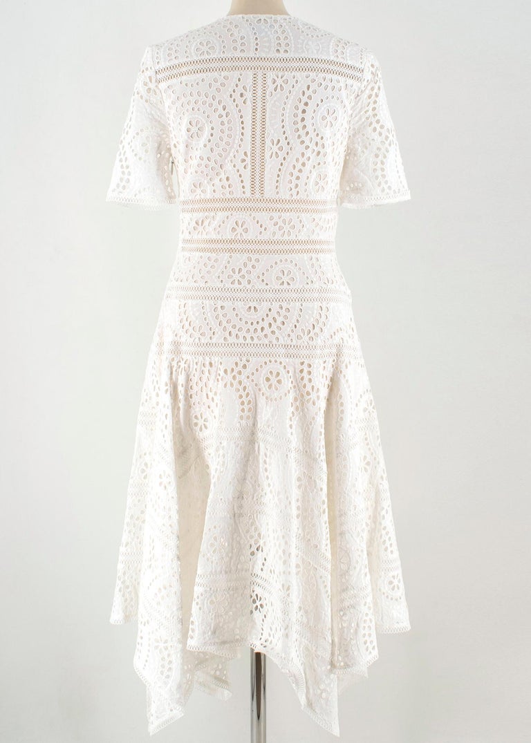 Zimmermann White Broderie Asymmetric Midi Dress Size 1 at 1stDibs zimmermann white dress