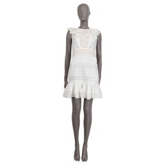 ZIMMERMANN white cotton GAUZE VERITY PANELED LINEAR Dress 2 S