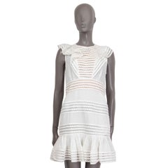 ZIMMERMANN white cotton GAUZE VERITY PANELED LINEAR Dress 2 S