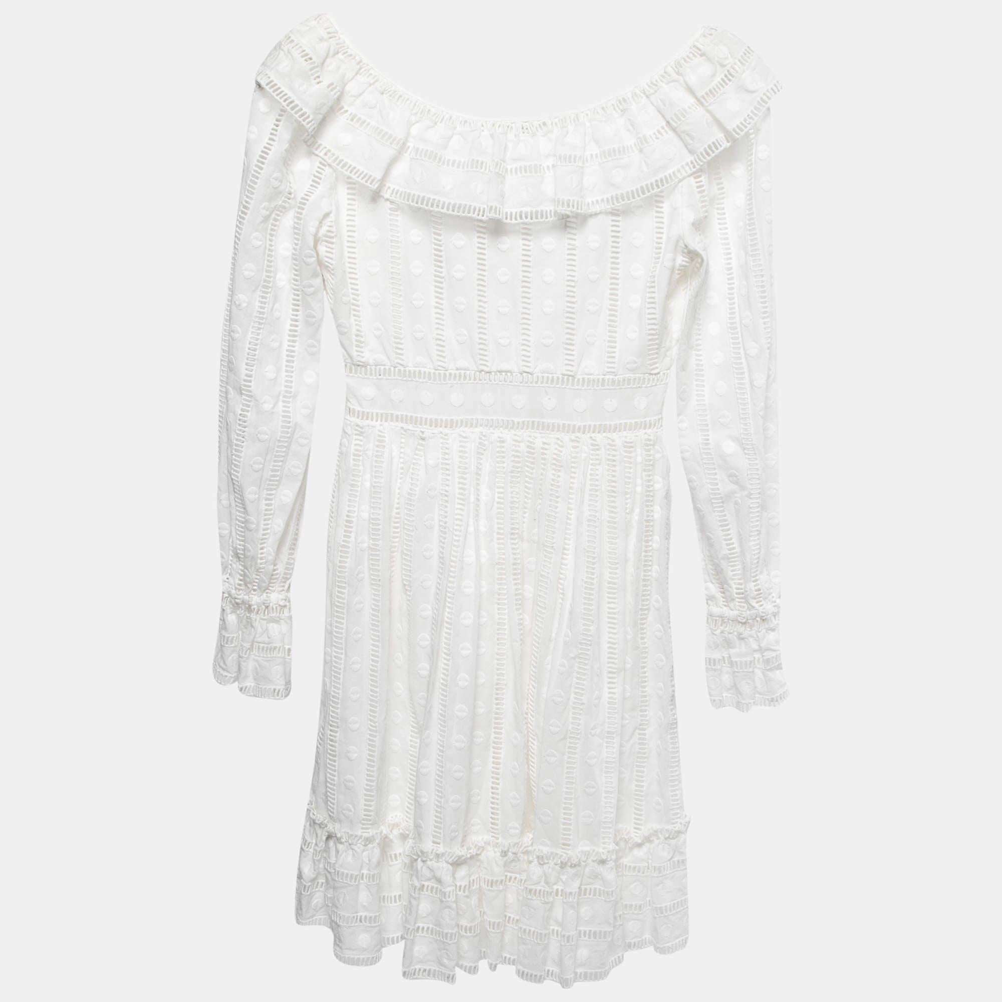 Effortlessly made into a chic design, this Zimmermann white dress is easy to wear and easy to accessorize. Tailored beautifully, the dress is sure to remain a favorite season after season.

