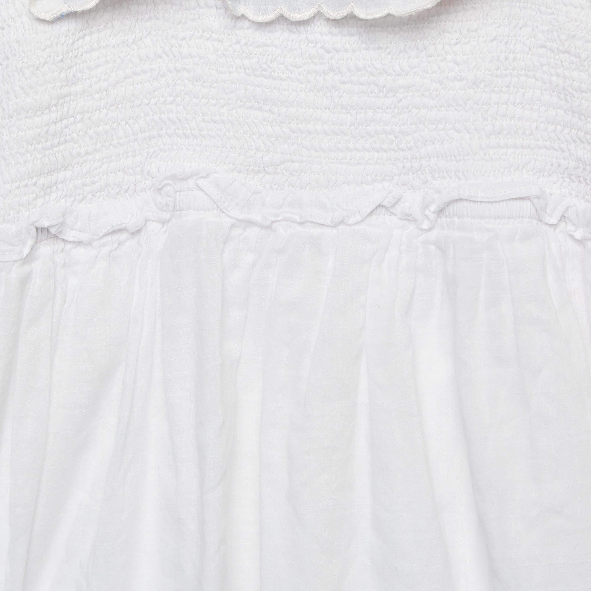 Gray Zimmermann White Embroidered Cotton Dress (10 Yrs) For Sale