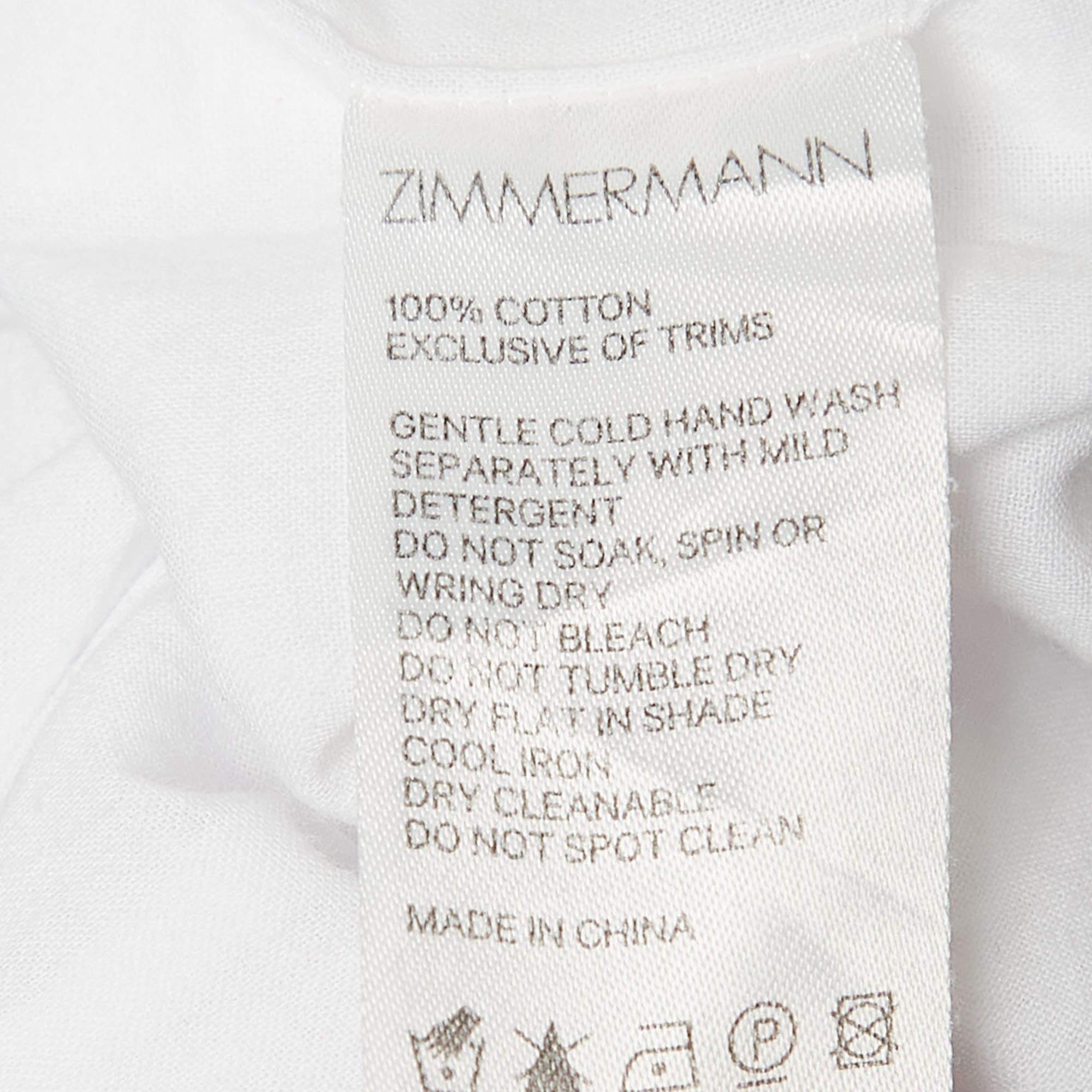 Women's or Men's Zimmermann White Embroidered Cotton Dress (10 Yrs) For Sale