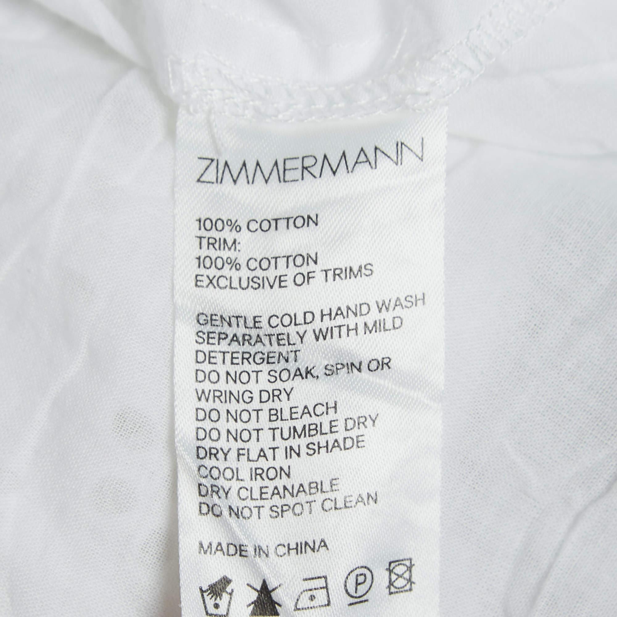 Women's or Men's Zimmermann White Eyelet Cotton Dress (10 Yrs) For Sale