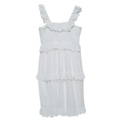 Zimmermann - Vestito in cotone bianco con occhielli (10 anni)