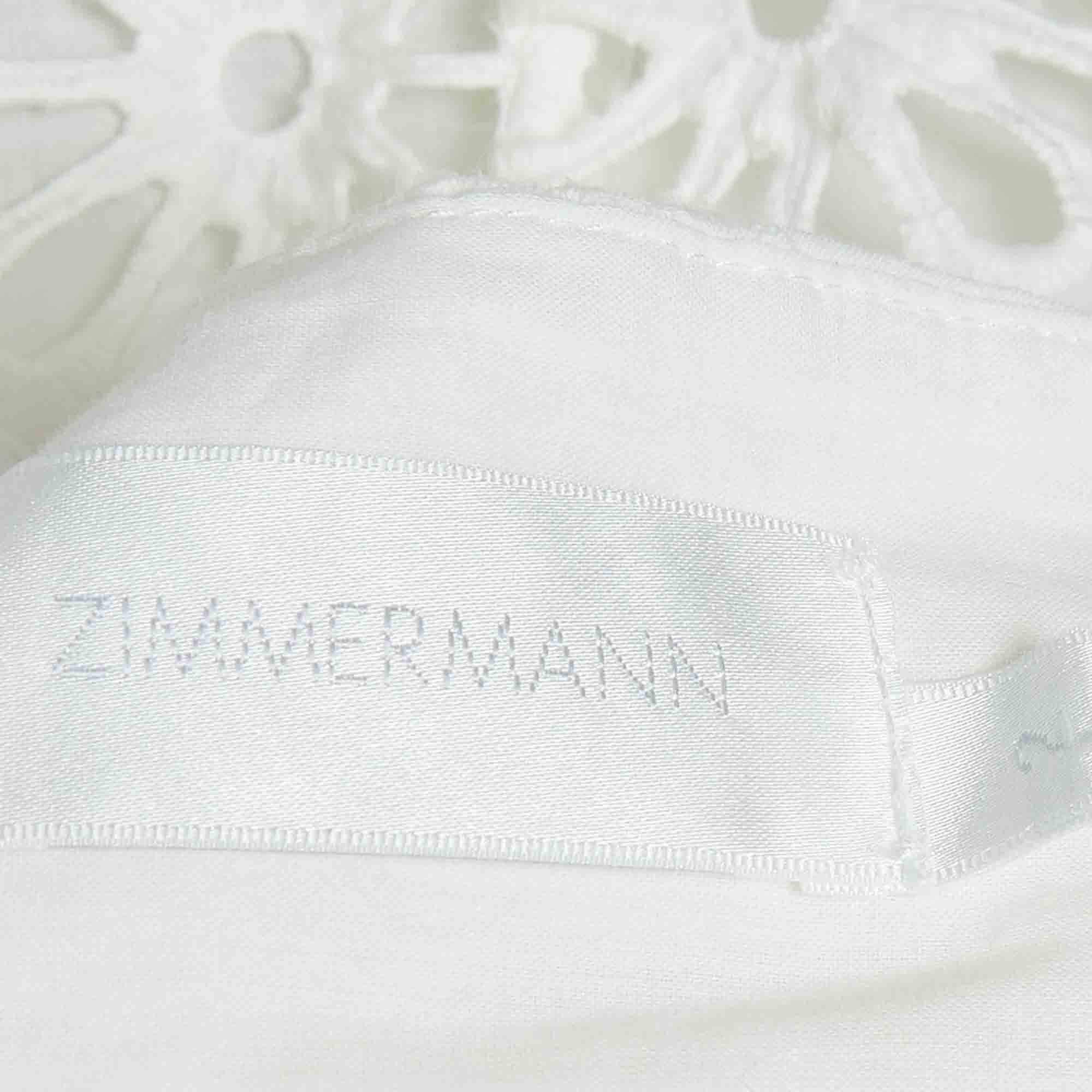 Zimmermann White Floral Lace Cotton Shorts M For Sale 1