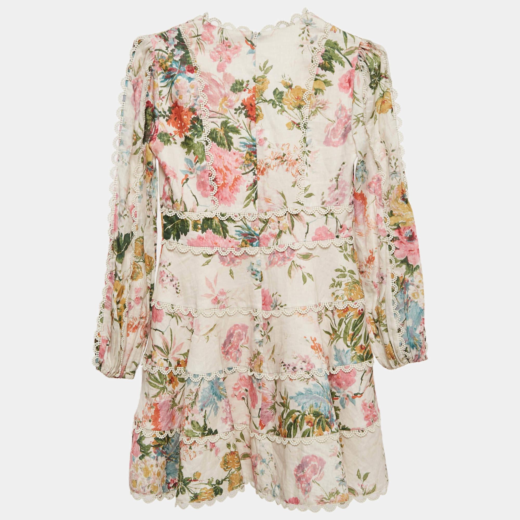 Add an element of elegance to your summer outfit by wearing this gorgeous dress from Zimmermann. This dress can be matched with statement accessories to obtain a chic look.